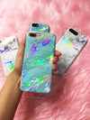 Turquoise Holo Chrome Marble Case