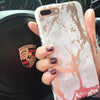 White & Rose Chrome Marble Case